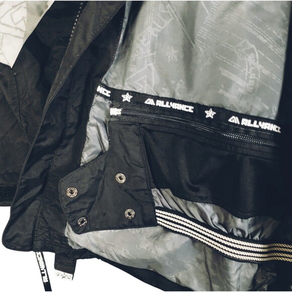 Allyance Archetype Ski Jacket Men's S Oxford 8000 Ordinance Snowboard Black Grey - Picture 8 of 12